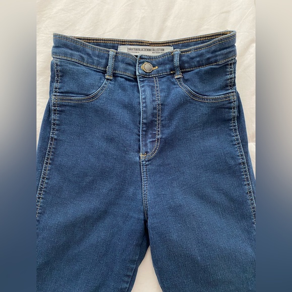 Zara Trafaluc Denim Collection Dark Blue Skinny Jeans - Picture 7 of 12